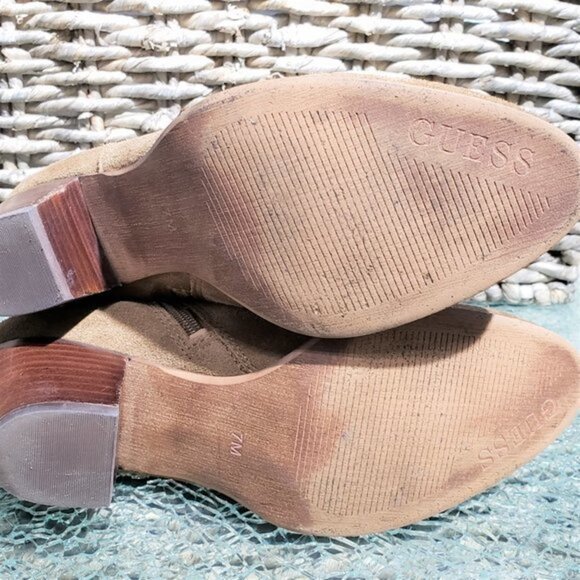 GUESS Suede Heeled Booties Size 7M - Picture 9 of 11